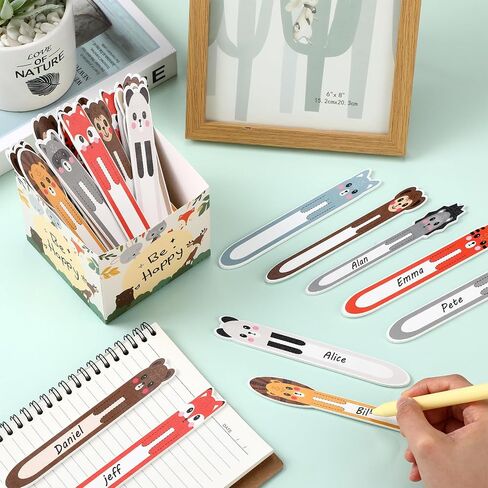 101 Pcs Animals Flip Name Sticks Bulk Fun Classroom Name Sticks with 1 Storage Box Back to School Supply Educational and Learning Activities Desk Decorations in Saudi Arabia