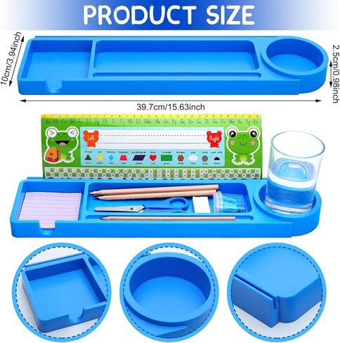 6 Pcs Classroom Desk Name Plates Holders Name Plate Display Trays School Tabletop Name Tag Holders Student Nameplate Stands Pencil Tray Desktop Helper Self Adhesive in Saudi Arabia
