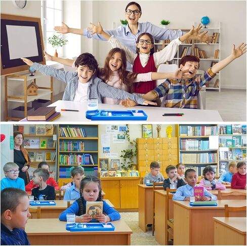 6 Pcs Classroom Desk Name Plates Holders Name Plate Display Trays School Tabletop Name Tag Holders Student Nameplate Stands Pencil Tray Desktop Helper Self Adhesive in Saudi Arabia