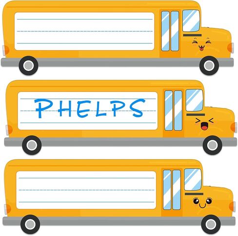 36PCS Name Tags for Classroom Desks School Bus Classroom Nameplates Student Name Plates for Desks Traditional Manuscript Kids Name Tags Stickers for Preschool Kindergarten Teacher Supplies in Saudi Arabia