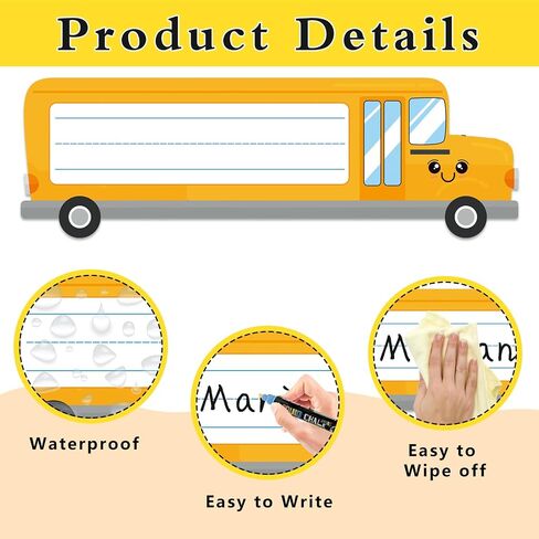 36PCS Name Tags for Classroom Desks School Bus Classroom Nameplates Student Name Plates for Desks Traditional Manuscript Kids Name Tags Stickers for Preschool Kindergarten Teacher Supplies in Saudi Arabia