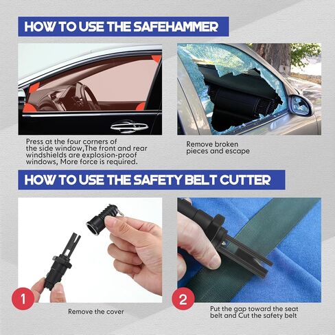 20 حزمة من أدوات الهروب للسيارة، سلسلة مفاتيح للطوارئ 2 في 1 لكسر النوافذ وقاطع حزام الأمان مع 5 مطرقة أمان للسيارة من الزجاج المقسى وكسارة زجاجية وأداة إنقاذ الأسرة وإنقاذ الحياة، 5 ألوان in Kuwait