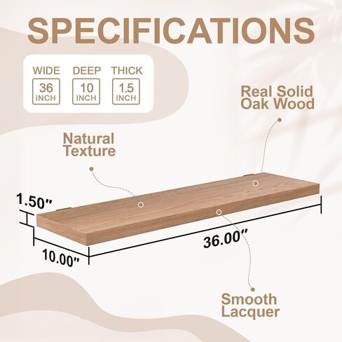 10 Inch Deep Floating Shelves for Wall, Irregular Natural Live Edge Floating Shelves, Solid Poplar Wood Floating Shelves, Rustic Floating Shelves for Farmhouse, Living Room, Kitchen & Bedroom in Saudi Arabia
