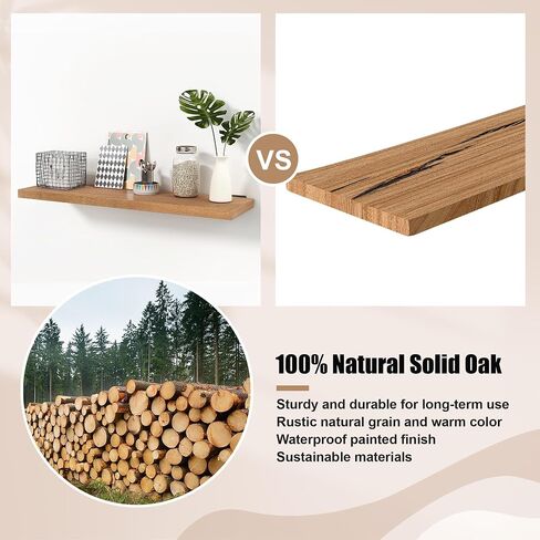 10 Inch Deep Floating Shelves for Wall, Irregular Natural Live Edge Floating Shelves, Solid Poplar Wood Floating Shelves, Rustic Floating Shelves for Farmhouse, Living Room, Kitchen & Bedroom in Saudi Arabia