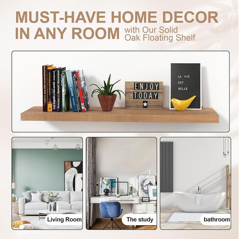 10 Inch Deep Floating Shelves for Wall, Irregular Natural Live Edge Floating Shelves, Solid Poplar Wood Floating Shelves, Rustic Floating Shelves for Farmhouse, Living Room, Kitchen & Bedroom in Saudi Arabia