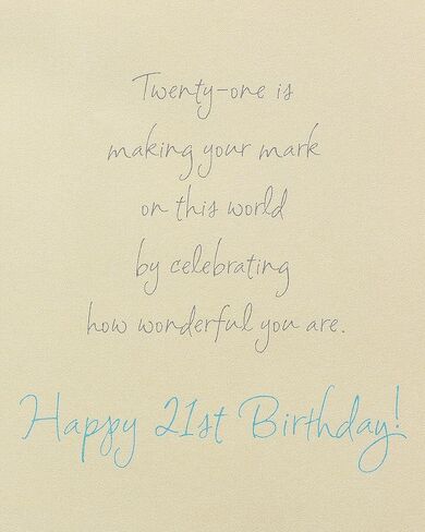 American Greetings 21st Birthday Card (Serious Decisions) in Saudi Arabia