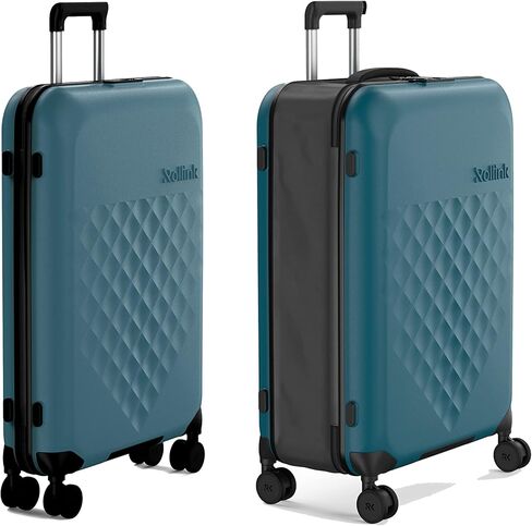 Rollink Collapsible Luggage 2-Piece Set (22/29), Hardshell, Lightweight, Silent Coated Wheels for Smooth Gliding, Scratch, Water & Impact Resistant, Deep Lagon in Kuwait