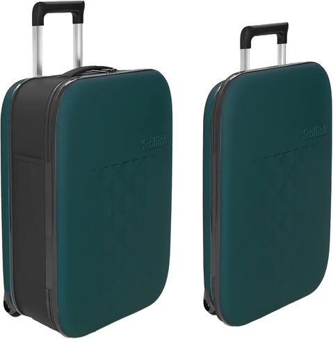Rollink Collapsible Luggage 2-Piece Set (22/29), Hardshell, Lightweight, Silent Coated Wheels for Smooth Gliding, Scratch, Water & Impact Resistant, Deep Lagon in Kuwait