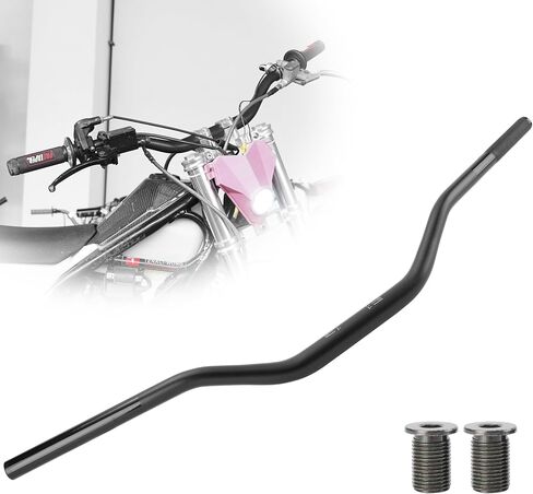 RUTU 28mm 1-1/8"Fat Handlebars Motorcycle Handlebars for Dirt Pit Bike CRF CR YZ WR KX KLX RM RMZ RMX DRZ (Black) in Saudi Arabia
