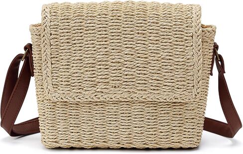 Ayieyill Straw Clutch Bags for Women Shoulder Bag Crossbody Bag Summer Beach Straw Bag Hand-Woven in Saudi Arabia