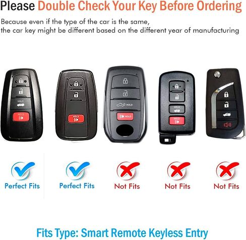 Autophone for Toyota Key Fob Cover with Keychain Soft TPU Key Shell Case,For 2020-2022 Highlander Corolla Prius 2018-2024 RAV4 Camry C-HR Avalon GT86 (Red) in Saudi Arabia