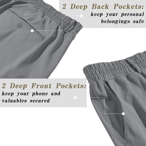LETAOTAO Mens Big and Tall Full Elastic Waist Twill Pants Stretch Slacks with Zipper Fly and Pockets in Saudi Arabia