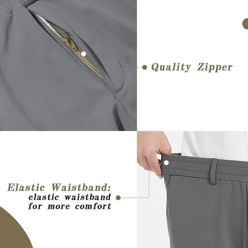 LETAOTAO Mens Big and Tall Full Elastic Waist Twill Pants Stretch Slacks with Zipper Fly and Pockets in Saudi Arabia