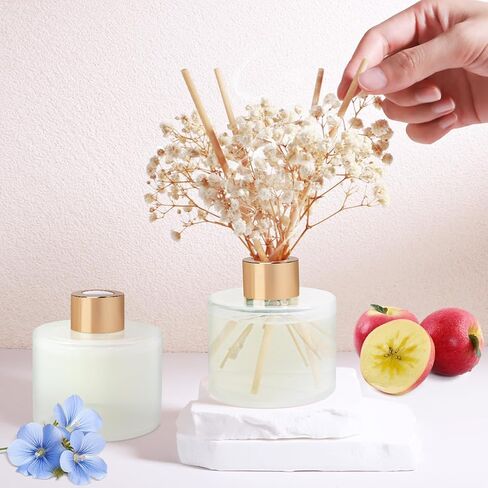 مجموعة ناشر روائح القصب من YISOWUH، 5.28 أونصة (150 مل) ناشر رائحة الفاكهة، عبوة واحدة مع 8 أعواد عطر تدوم طويلاً للمنزل والحمام وديكور الغرفة in Kuwait