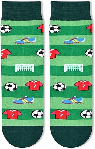HAPPYPOP Sports Gifts For Boys Kids - Baseball Hockey Soccer Football Basketball Softball Gifts For Boys Girls Socks in Saudi Arabia