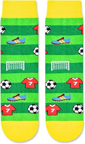 HAPPYPOP Sports Gifts For Boys Kids - Baseball Hockey Soccer Football Basketball Softball Gifts For Boys Girls Socks in Saudi Arabia