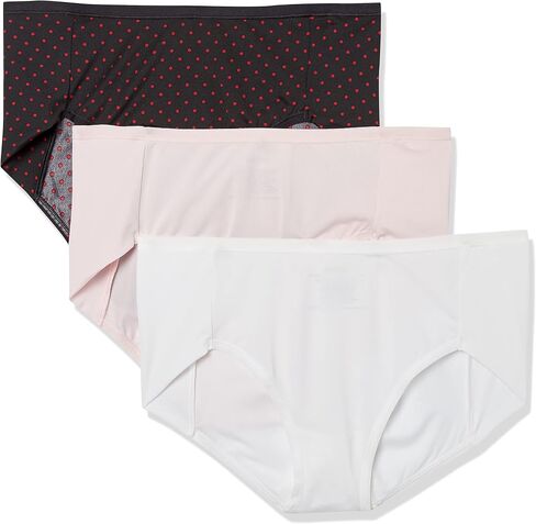 Warner's Women's Blissful Benefits Side-Smoothing Comfort Microfiber Hipster 3-Pack Ru7723w in Saudi Arabia