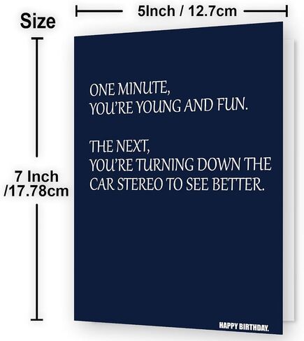 Funny Birthday Cards for Men & Women & Brother & Sister, Multicolor, 7x5 inches in Saudi Arabia