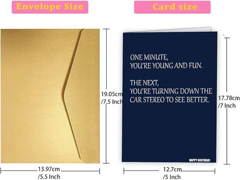 Funny Birthday Cards for Men & Women & Brother & Sister, Multicolor, 7x5 inches in Saudi Arabia
