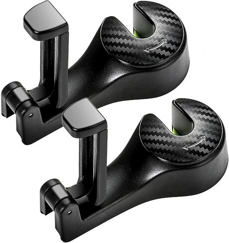 ETBIENTÔT 2023 Upgraded Car Seat Hooks 2 Pack - 360° Rotation Hidden Hangers - Keep Your Car Tidy and Organized for Phone, Purse, Grocery Bag & Handbag in Saudi Arabia