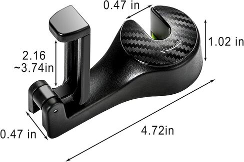 ETBIENTÔT 2023 Upgraded Car Seat Hooks 2 Pack - 360° Rotation Hidden Hangers - Keep Your Car Tidy and Organized for Phone, Purse, Grocery Bag & Handbag in Saudi Arabia