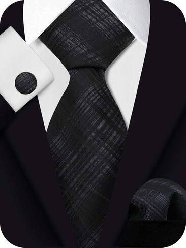 Mantieqingway Mens Ties & Pocket Square & Cufflinks Set, Necktie and Handkerchief for Formal Business Prom School Weddings in Kuwait