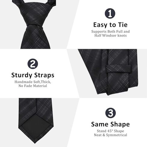 Mantieqingway Mens Ties & Pocket Square & Cufflinks Set, Necktie and Handkerchief for Formal Business Prom School Weddings in Kuwait