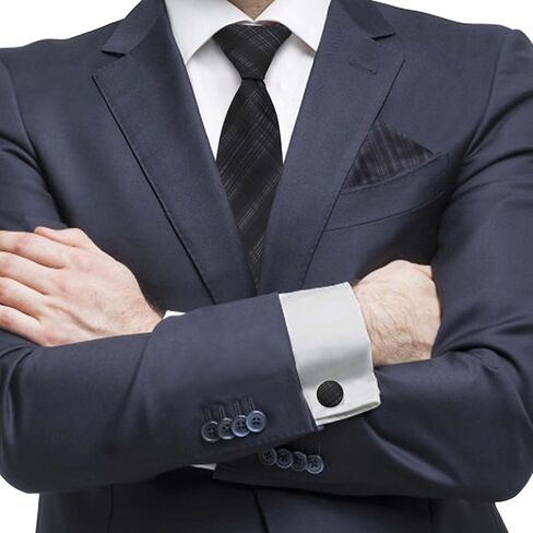 Mantieqingway Mens Ties & Pocket Square & Cufflinks Set, Necktie and Handkerchief for Formal Business Prom School Weddings in Kuwait