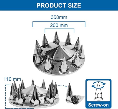مجموعتان من أغطية المحور الأمامي لشبه الشاحنات ذات سطح مسطح 33 مم × 4-3/4 بوصة أغطية صواميل مثبتة لشبه الشاحنات في أزواج in Kuwait