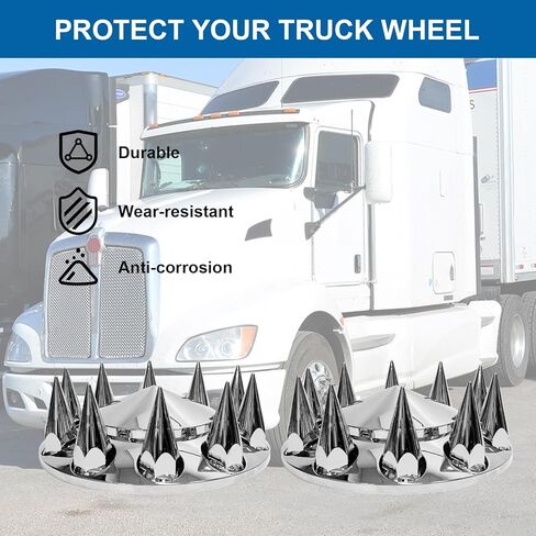 مجموعتان من أغطية المحور الأمامي لشبه الشاحنات ذات سطح مسطح 33 مم × 4-3/4 بوصة أغطية صواميل مثبتة لشبه الشاحنات في أزواج in Kuwait