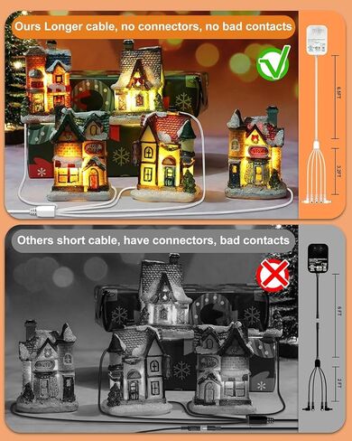 محول طاقة 10 قدم 5 مخرج متوافق مع Lemax Lighted Village 74707 74295 84428 44242 94565 94566 94527 94563 94564 44241 64517 74269 بديل لمحول الطاقة Lemax 94563. in Saudi Arabia