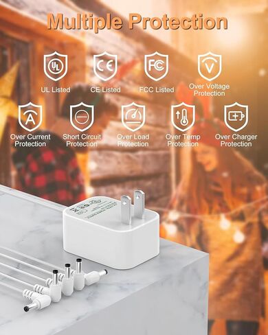 محول طاقة 10 قدم 5 مخرج متوافق مع Lemax Lighted Village 74707 74295 84428 44242 94565 94566 94527 94563 94564 44241 64517 74269 بديل لمحول الطاقة Lemax 94563. in Saudi Arabia