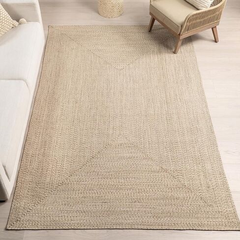 سجادة NuLOOM Wynn مضفرة للأماكن الداخلية/الخارجية، 2x3، أسمر ضارب للصفرة in Saudi Arabia