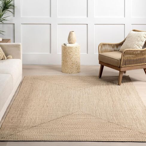 سجادة NuLOOM Wynn مضفرة للأماكن الداخلية/الخارجية، 2x3، أسمر ضارب للصفرة in Saudi Arabia