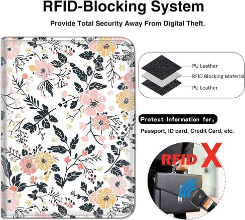 محفظة جواز السفر، حامل جواز السفر مع قفل RFID وبطاقة الأمتعة، حافظة تنظيم وثائق السفر من جلد البولي يوريثان المقاوم للماء، أغطية جواز السفر مع فتحة للبطاقات للنساء والرجال، فيل كرتوني لطيف in Saudi Arabia