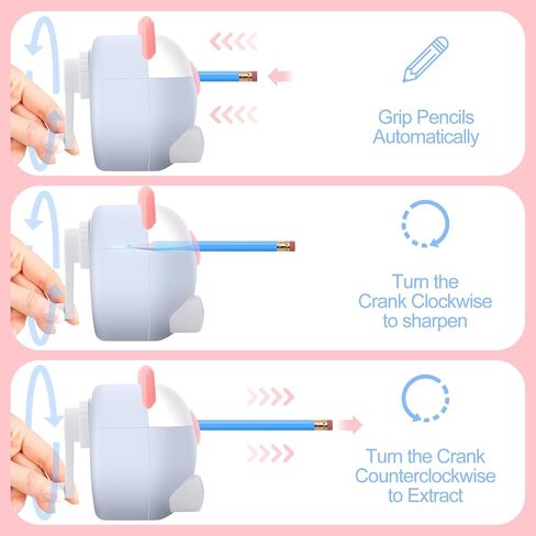 Cute Pencil Sharpener for Kids with 3 pencil-top Erasers, Dog Pencil Sharpener for Colored Pencil, Manual Sharpener Animal School Stationery Office Students Supplies Children Kids Gifts (Dog) in Kuwait