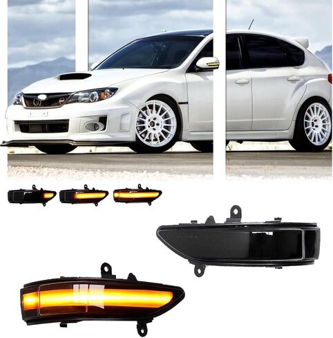 2 PCS Dynamic LED Side Mirror Sequential Turn Signal Light Indicator for Subaru Forester Legacy Outback 2003-2008, Tribeca B9 2006, LED Sequential Side Mirror Turn Signal Lamp Assembly in Saudi Arabia
