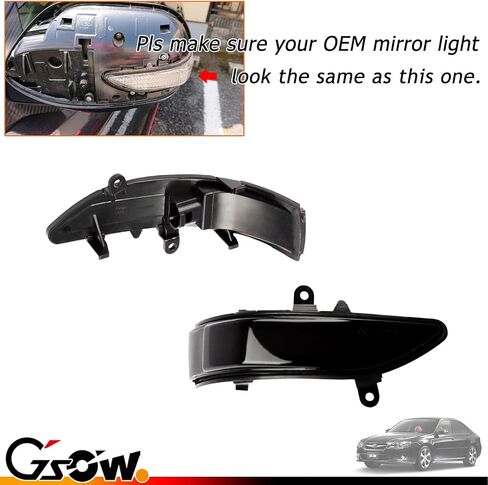 2 PCS Dynamic LED Side Mirror Sequential Turn Signal Light Indicator for Subaru Forester Legacy Outback 2003-2008, Tribeca B9 2006, LED Sequential Side Mirror Turn Signal Lamp Assembly in Saudi Arabia