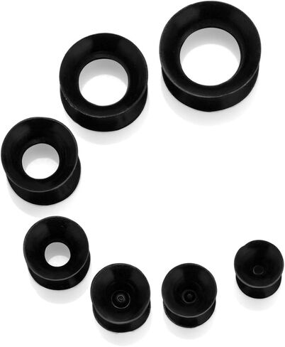 NASAMA 50 Pieces Ear Gauge Stretching Kit+Aftercare Jojoba Oil,14G-00G Tapers Plugs Silicone Tunnels Gauges Expander Set Body Piercing Jewelry in Saudi Arabia