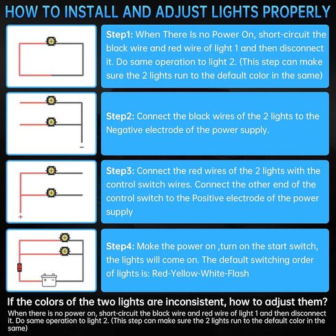 2pcs 60W Super Bright LED Spotlights, 6000LM White Red Light 4 Modes Driving Signal Lights for Motorcycle Scooter ATV UTV Tractor Truck Boat, DC 9-30V in Kuwait