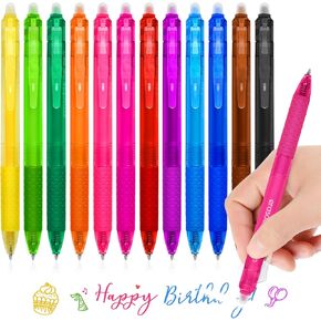 أقلام جل قابلة للمسح، أقلام حبر جل قابلة لإعادة الملء وقابلة للسحب، ذات نقطة دقيقة 0.7 مم، عبوة من 12 قطعة، ألوان متنوعة للكتابة اليومية والرسم وتدوين الملاحظات، مجموعة أقلام للمدرسة والمكتب ومستلزمات المنزل in Kuwait