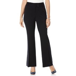 Rafaella Womens Flat Front Active Waistband Golf With Classic Fit, Moisture-wicking And Sun Protection (Sizes 30 - 54) Dress Pants, Navy, 16 Short US