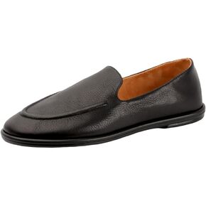 Genuine Leather Loafers Shoes for Women's Walk Moccasin 2024,Black Brown Grey Round Toe One Foot Slip on Designer luxury Flats