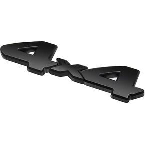 Universal 3D 4x4 Blackout Emblem Compatible with Toyota Chevy Ford Dodge Makes, 4 x 4 Badge Sticker Symbol Decal for All Pickup SUV Truck Models (Black)