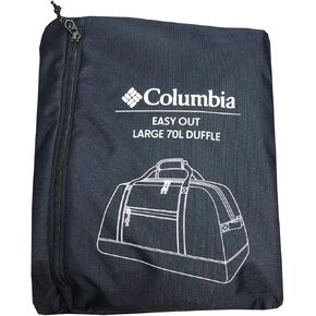 Columbia Easy Out Duffle Packable Lightweight Sport Gym Travel Bag (Large, Black)
