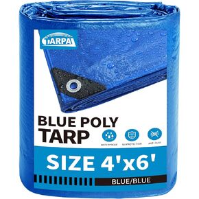 8'x10' White Tarp Waterproof 7.5 mil Medium Duty All Purpose Poly Tarps Cover Waterproof,UV Resistant,Rip and Tear Proof,Poly Tarpaulin