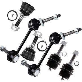 SCITOO 6PCS Set Suspension Kit Ball Joints Sway Bar End Links Ball Joints For Ford Crown Victoria, For Lincoln Town Car, For Mercury Grand Marquis, For MERCURY MARAUDER K80141 K80140 K500042