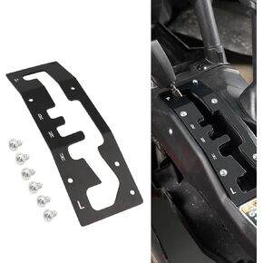 NICECNC X3 Shifter Gate Shift Plate Compatible with Can am Maverick X3 2017 2018 2019 2020 2021 2022 Shifter Panel Replacement for 707900644 707900463 T5052 Billet Aluminum CNC Machined > Black