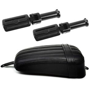 WOWTK Rear Passenger Pillion Seat with Passenger Footpeg Kit fits for Harley Softail 2018-2024 Street Bob FXBB 18-later FXBB, FXST and '21-later FXBBS models