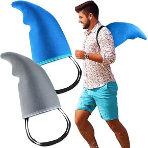 2 Pcs Shark Fin Accessory Gray Shark Costume Easy to Wear Sharks Play Costume Props for Adults Halloween Cosplay